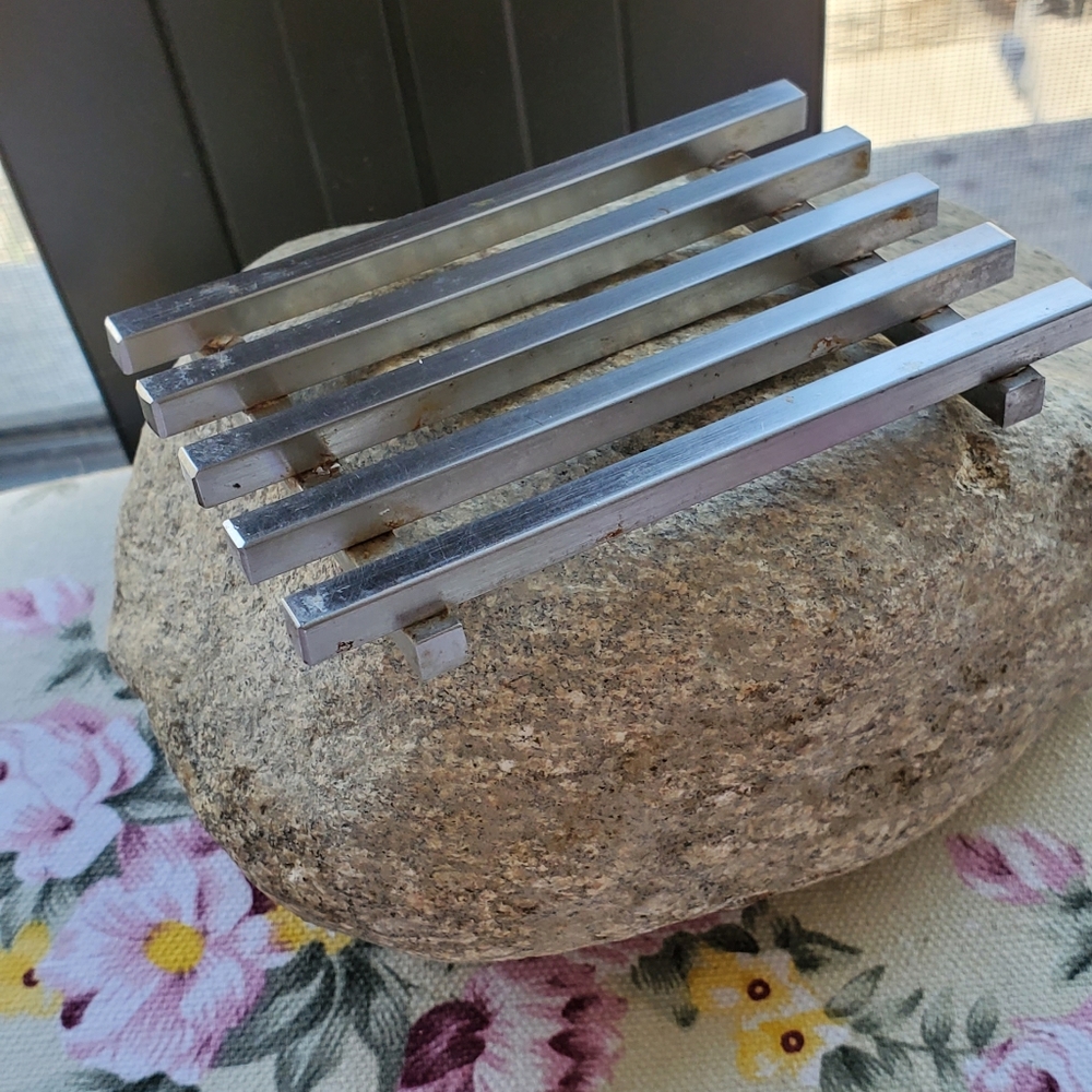 Stainless steel soap dish